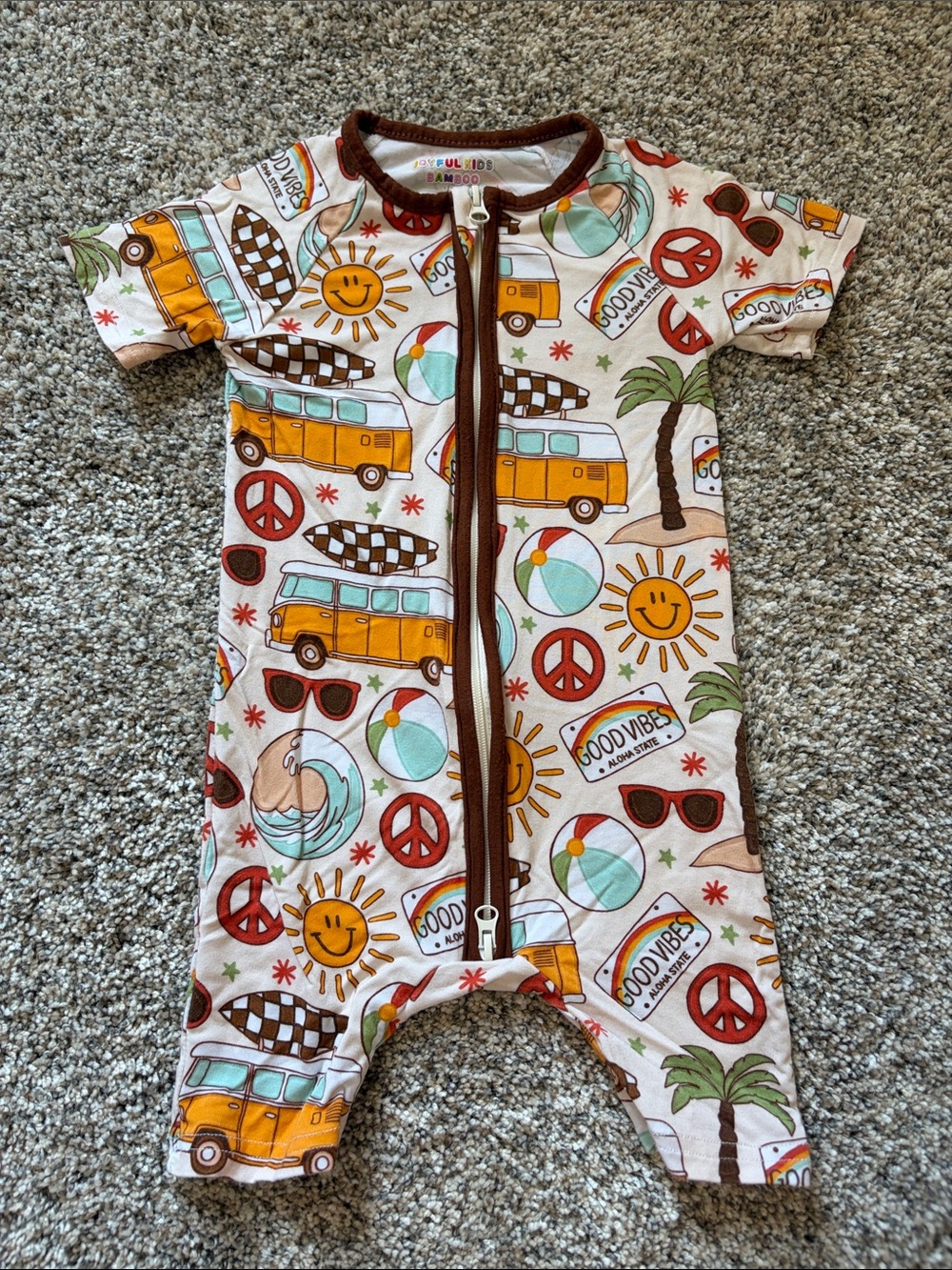 Good Vibes Cream Bamboo Shortie